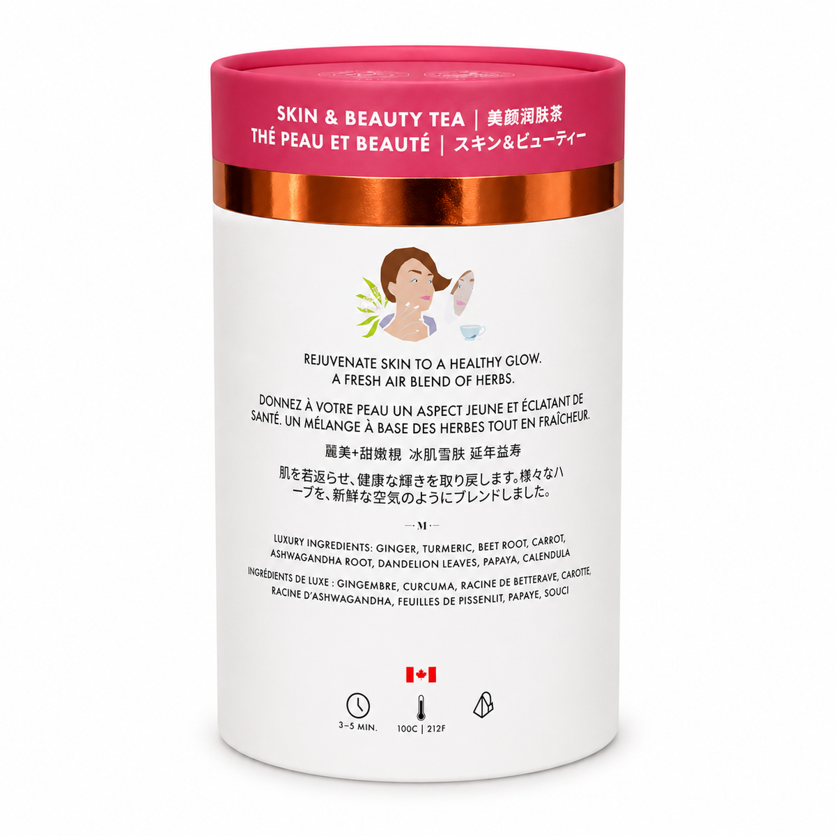 Skin and Beauty Luxury herbal tea | Canadian | 24ct