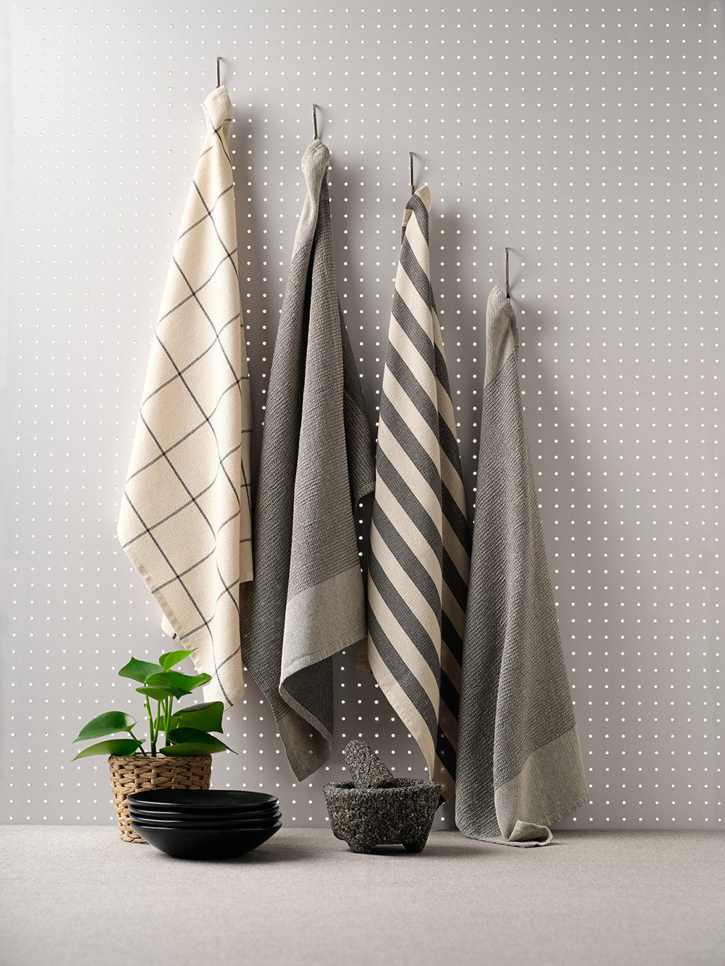 Cotton Kitchen Towels, Set of 4