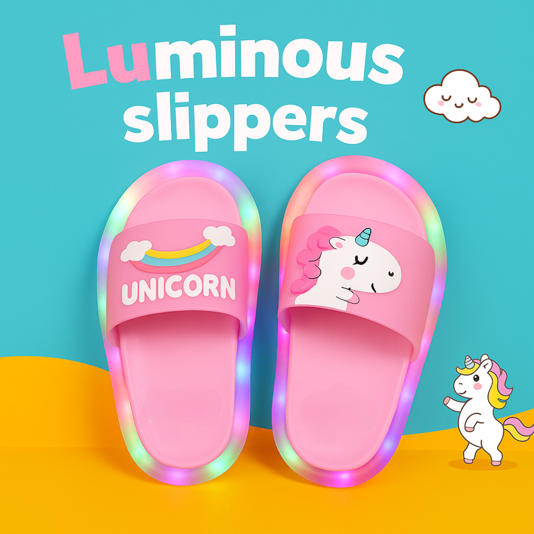 Unicorn LED Light-Up Slippers – Ages 1–8-3