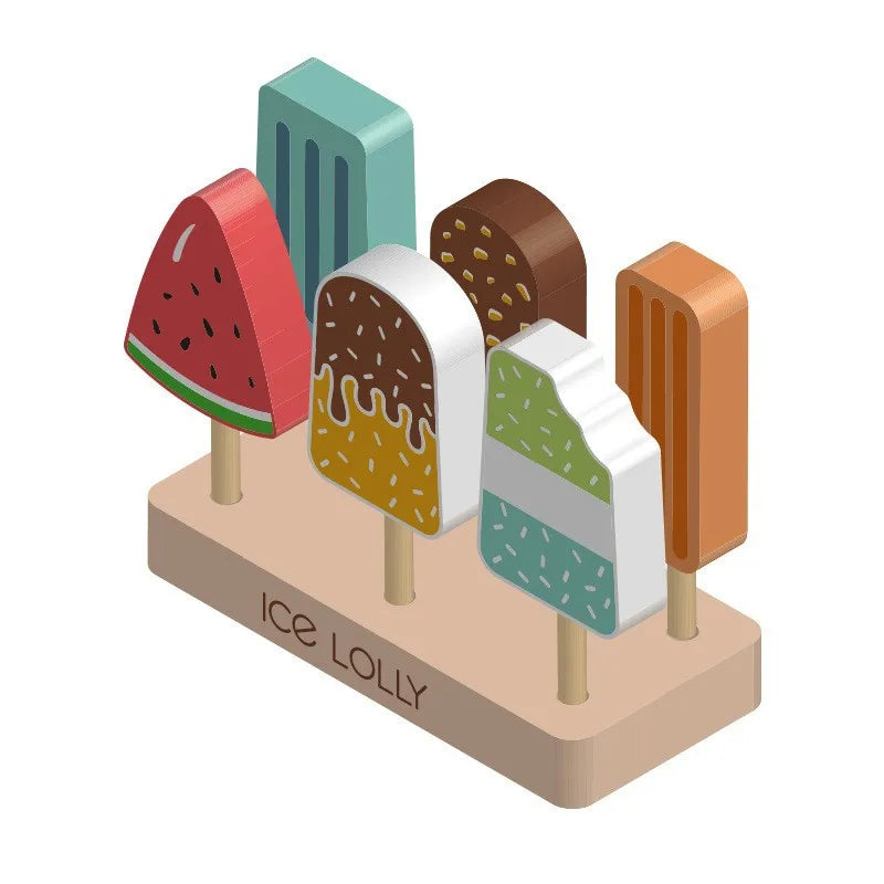 Montessori Wooden Ice Cream shop Playset-3